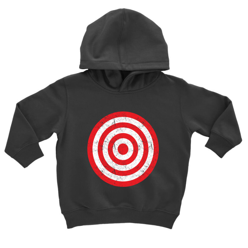 (print On Back) Vintage Bullseye Target Bulls Eye Prank Joke Toddler Hoodie | Artistshot