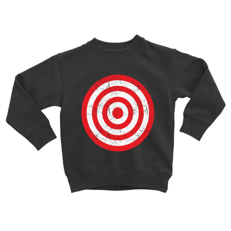 (print On Back) Vintage Bullseye Target Bulls Eye Prank Joke Toddler Sweatshirt | Artistshot