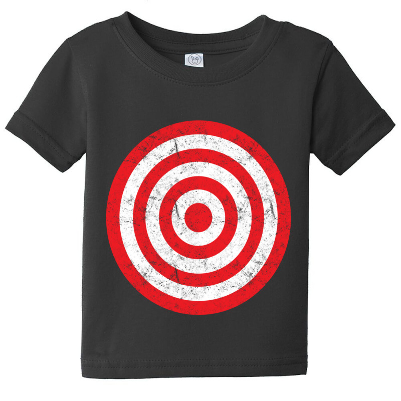 (print On Back) Vintage Bullseye Target Bulls Eye Prank Joke Baby Tee | Artistshot