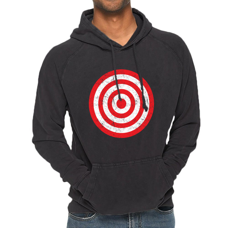 (print On Back) Vintage Bullseye Target Bulls Eye Prank Joke Vintage Hoodie | Artistshot