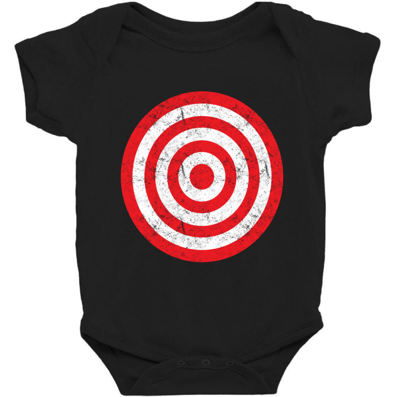 (print On Back) Vintage Bullseye Target Bulls Eye Prank Joke Baby Bodysuit | Artistshot