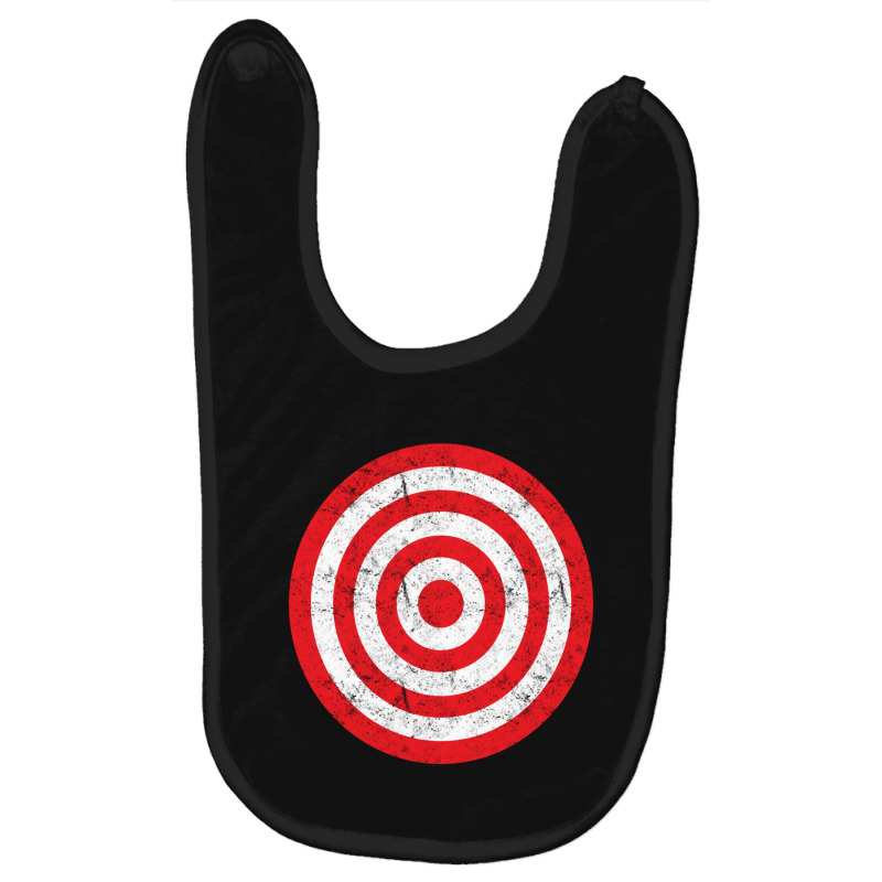 (print On Back) Vintage Bullseye Target Bulls Eye Prank Joke Baby Bibs | Artistshot