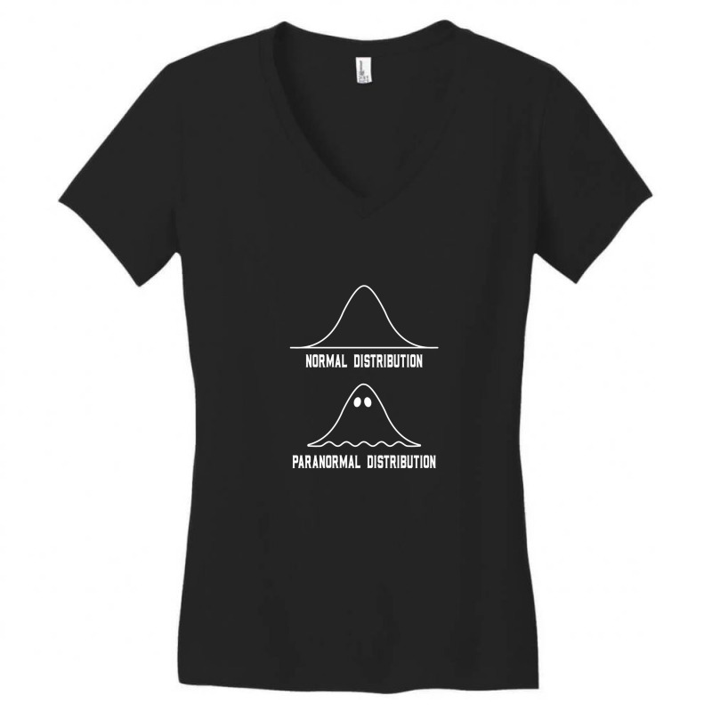 Math Statistics Normal Distribution Paranormal Distribution Teacher Gi Women's V-Neck T-Shirt by CherriScott | Artistshot