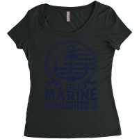 Marine Daughter Proud Marine Daughter United States Of America Militar Women's Triblend Scoop T-shirt | Artistshot