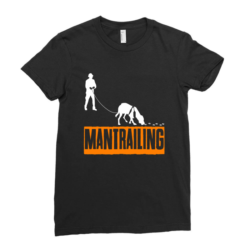 Mantrailing Rescue Dog Tracking Dog Ladies Fitted T-Shirt by cm-arts | Artistshot