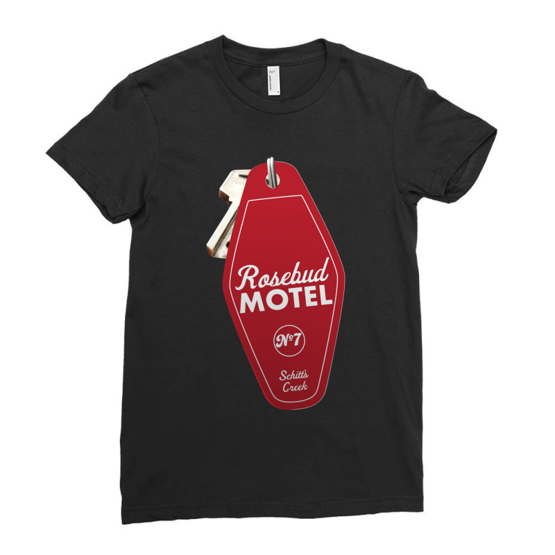 Schitt S Creek Rosebud Motel Key Tag For Room 7, Retro Design In Red Ladies Fitted T-Shirt by ESSAHAKIM | Artistshot