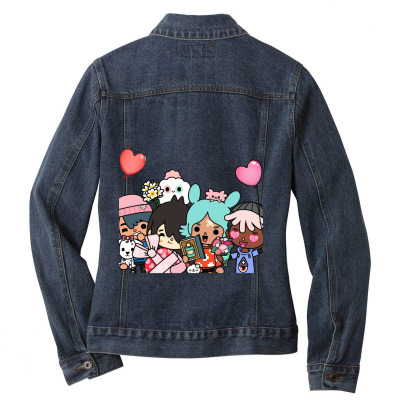 Toca Life Box Toca Boca Cute Ladies Denim Jacket By Cm-arts - Artistshot