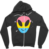 Pansexual Alien Lgbtq Pan Pride Flag Vaporwave Space Zipper Hoodie | Artistshot