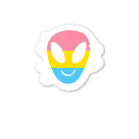 Pansexual Alien Lgbtq Pan Pride Flag Vaporwave Space Sticker | Artistshot