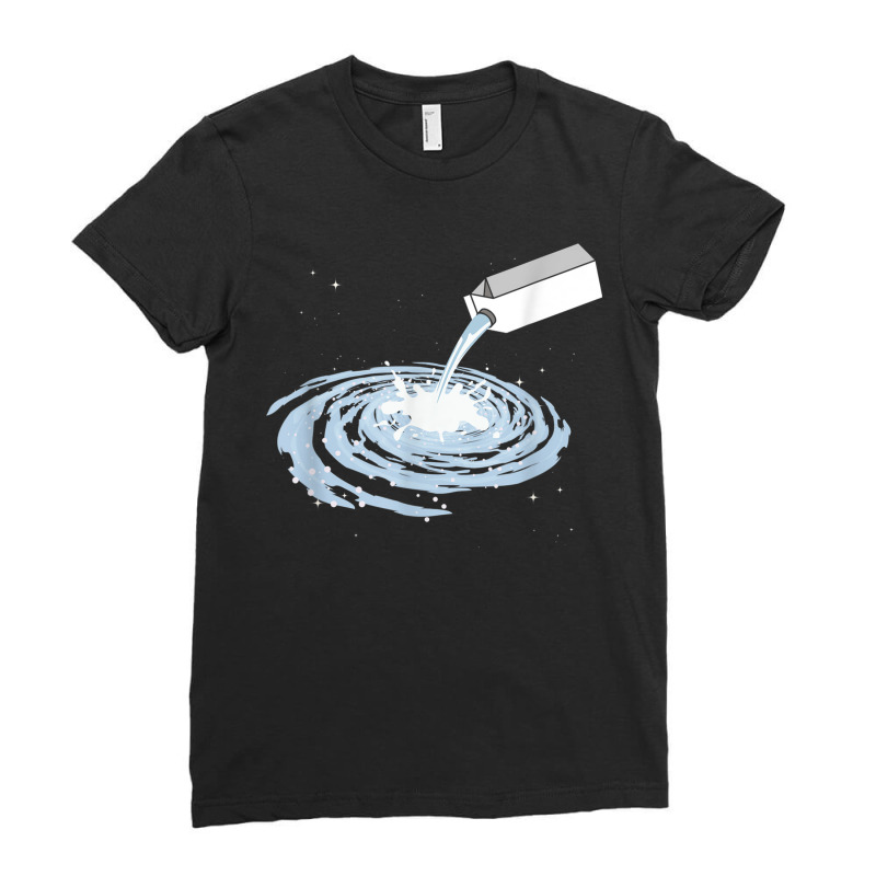 Cute Milk Milky Way Galaxy Outer Space Ladies Fitted T-Shirt by AaronFosterJr. | Artistshot