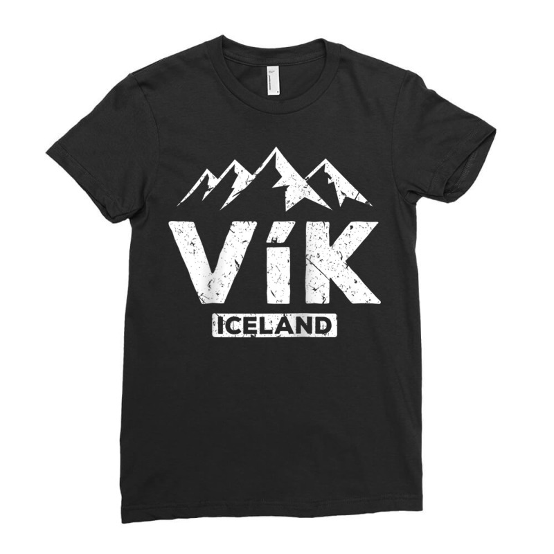 Vik Iceland Icelandic Pride Black Sand Beaches Glacier Raglan Baseball Ladies Fitted T-Shirt by cm-arts | Artistshot