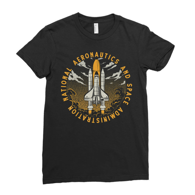 Hand Drawn Shuttle Yellow Ladies Fitted T-Shirt by ledo | Artistshot