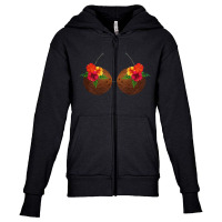 Hawaiian Coconut Bra Art Cool Halloween Youth Zipper Hoodie | Artistshot