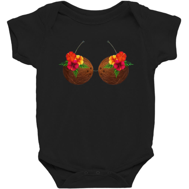 Hawaiian Coconut Bra Art Cool Halloween Baby Bodysuit by RoyalTees | Artistshot