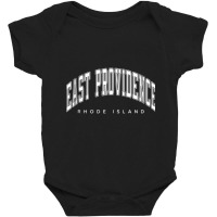 East Providence Rhode Island Ri Varsity Style White Text Tank Top Baby Bodysuit | Artistshot