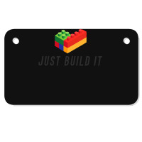 Just Build It Blocks Bricks Building Blocks Toy Motorcycle License Plate | Artistshot