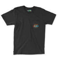 Vintage 1980 40th Birthday Retro Gift 40 Year Old Pocket T-shirt | Artistshot