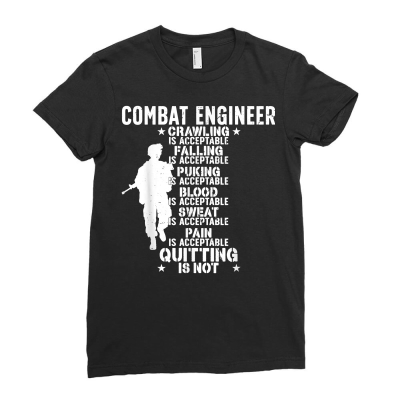 Combat Engineer Combat Engineering T Shirt Ladies Fitted T-Shirt by cm-arts | Artistshot