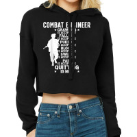 Combat Engineer Combat Engineering T Shirt Cropped Hoodie | Artistshot