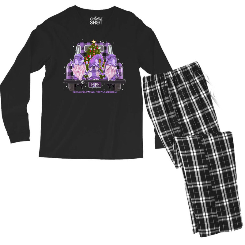 Hypokalemic Periodic Paralysis Awareness - Gnome Hope Christmas Men's Long Sleeve Pajama Set | Artistshot