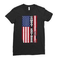 Combat Engineer Us Flag Combat Engineering T Shirt Ladies Fitted T-shirt | Artistshot