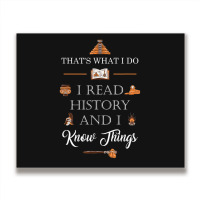 I Read History And Know Things Cute Book Lovers Metal Print Horizontal | Artistshot