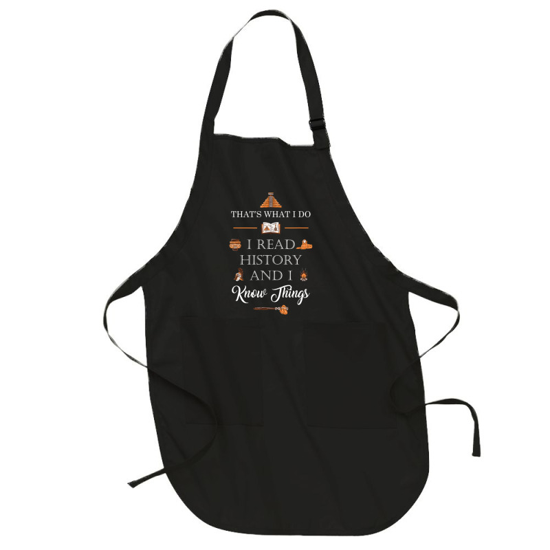 I Read History And Know Things Cute Book Lovers Full-length Apron | Artistshot