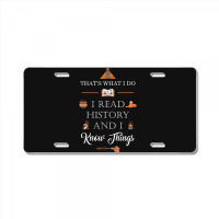 I Read History And Know Things Cute Book Lovers License Plate | Artistshot