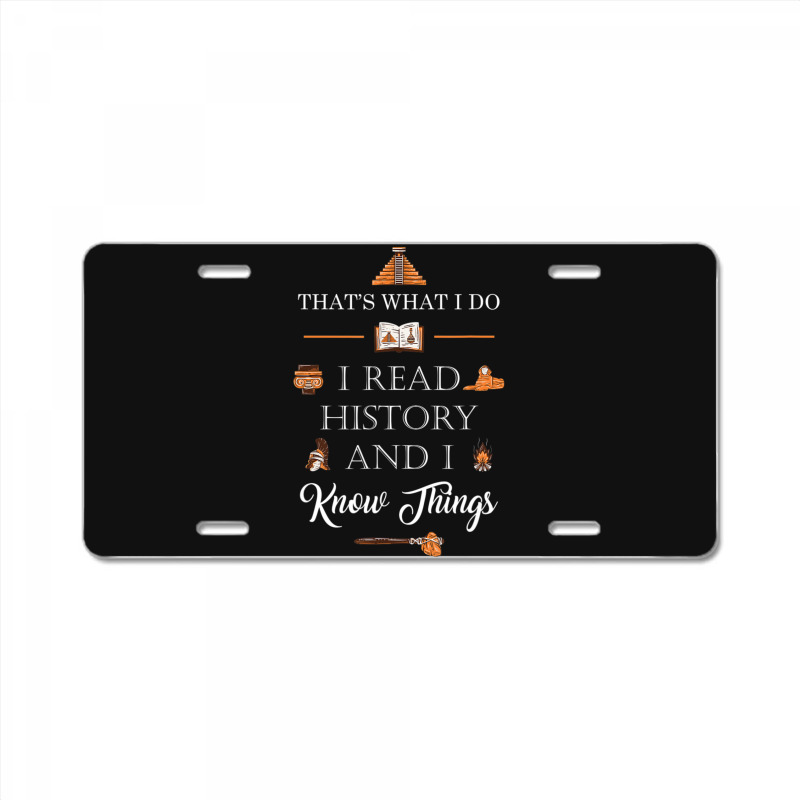 I Read History And Know Things Cute Book Lovers License Plate | Artistshot