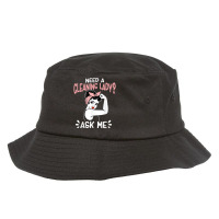 Housekeeping Retro Woman Need A Cleaning Lady Ask Me Bucket Hat | Artistshot