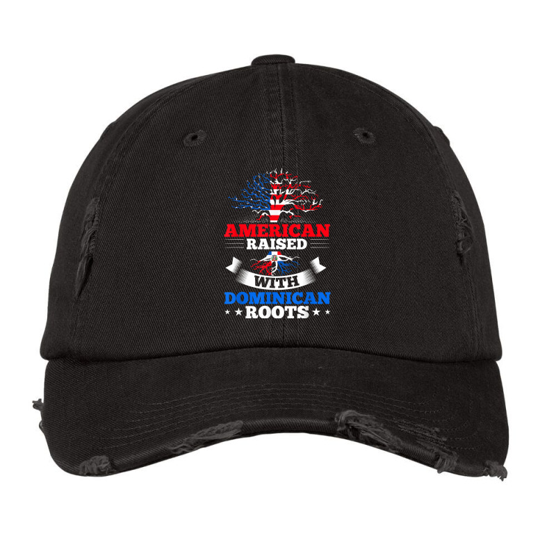 American Raised With Dominican Roots T Shirt Vintage Cap by cm-arts | Artistshot