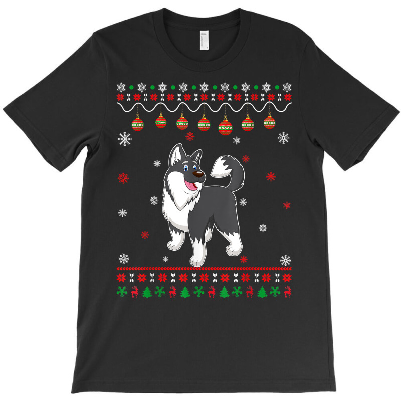 Alaskan Malamute Dog Ugly Design Matching Ugly Christmas T Shirt T-shirt | Artistshot