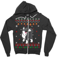 Alaskan Malamute Dog Ugly Design Matching Ugly Christmas T Shirt Zipper Hoodie | Artistshot