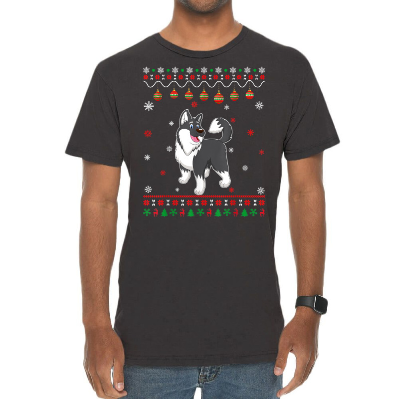 Alaskan Malamute Dog Ugly Design Matching Ugly Christmas T Shirt Vintage T-shirt | Artistshot