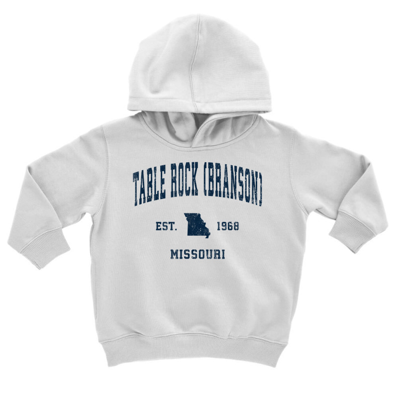 Table Rock (branson) Missouri Mo Vintage Athletic Navy Sport T Shirt Toddler Hoodie by cm-arts | Artistshot