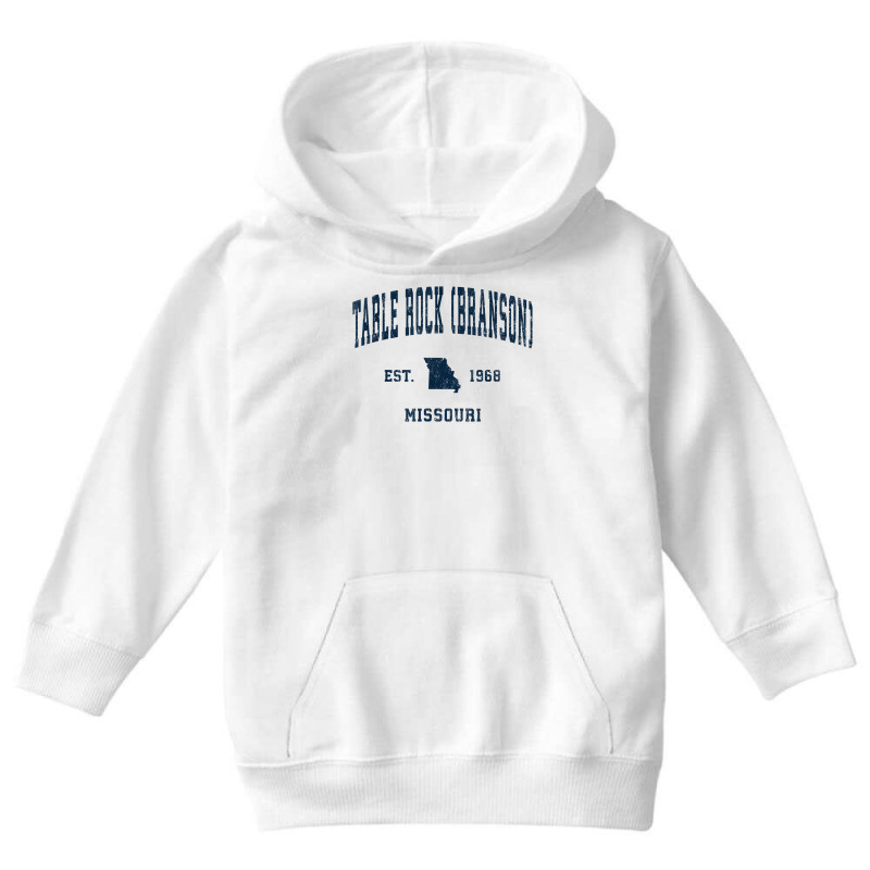 Table Rock (branson) Missouri Mo Vintage Athletic Navy Sport T Shirt Youth Hoodie by cm-arts | Artistshot