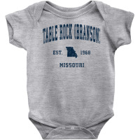 Table Rock (branson) Missouri Mo Vintage Athletic Navy Sport T Shirt Baby Bodysuit | Artistshot