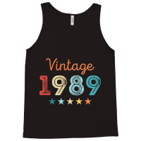 Vintage 1989 40th Birthday Retro Gift 40 Year Old Tank Top | Artistshot