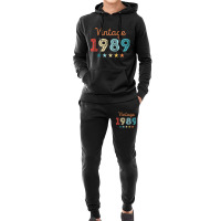 Vintage 1989 40th Birthday Retro Gift 40 Year Old Hoodie & Jogger Set | Artistshot