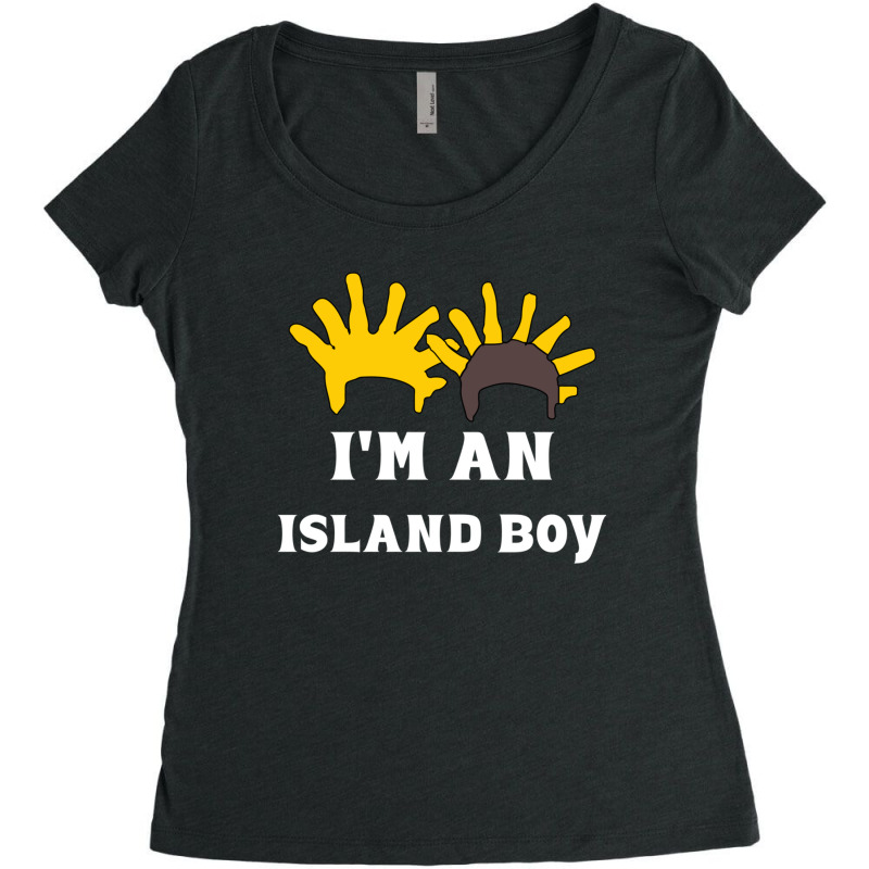 I'm An Island Boy Women's Triblend Scoop T-shirt by cm-arts | Artistshot