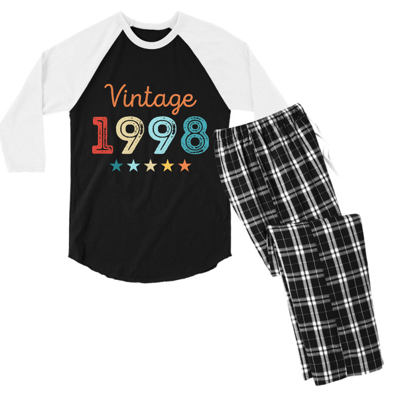 Vintage 1998 30th Birthday Retro Gift 30 Year Old Men's 3/4 Sleeve Pajama Set | Artistshot