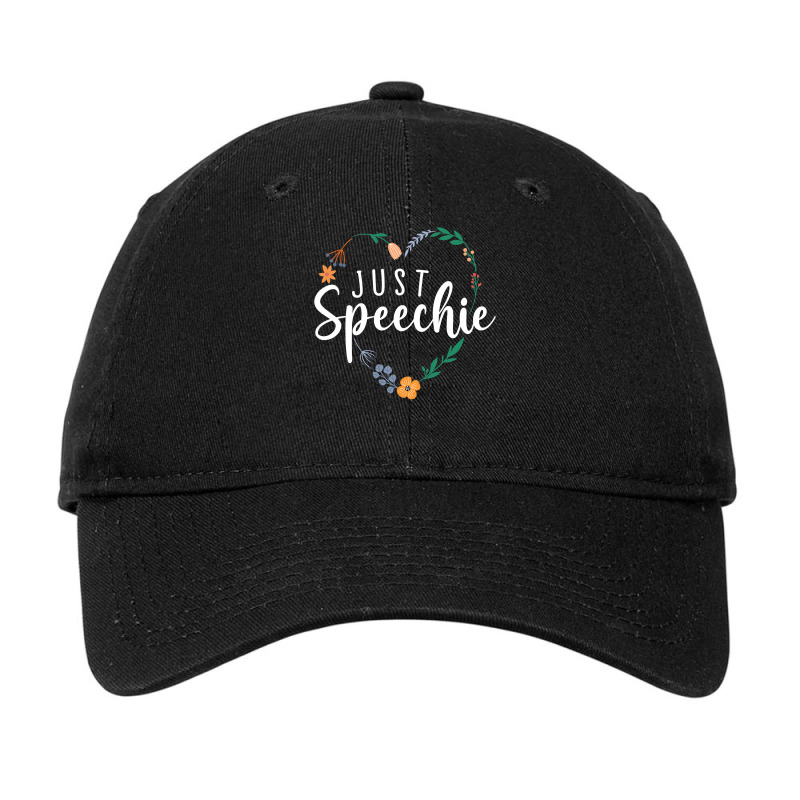 Just Speechie Speech Language Pathologist Slp Therapist Gift Adjustable Cap by cm-arts | Artistshot