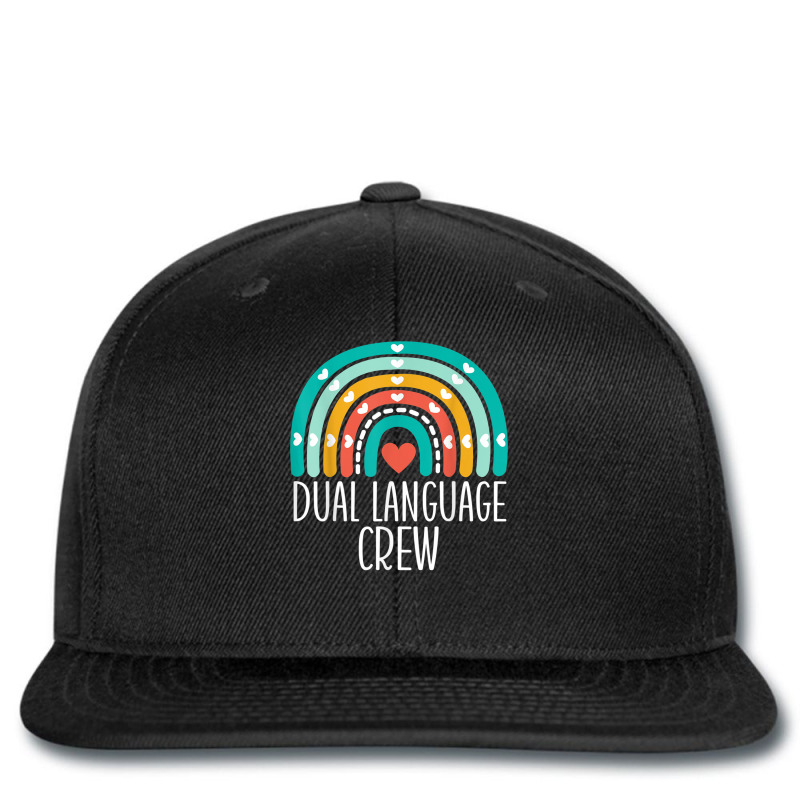 Dual Language Crew Rainbow Bilingual Teacher Dual Language Printed hat by PokHoude | Artistshot