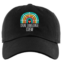 Dual Language Crew Rainbow Bilingual Teacher Dual Language Kids Cap | Artistshot