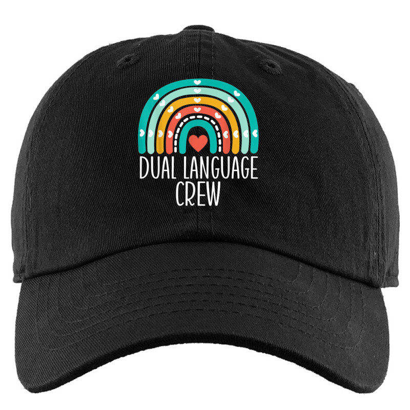 Dual Language Crew Rainbow Bilingual Teacher Dual Language Kids Cap by PokHoude | Artistshot