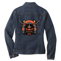 Angry Samurai Anime Ladies Denim Jacket | Artistshot