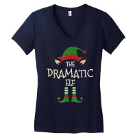 Dramatic Elf Funny Family Matching Group Christmas Pajama T Shirt Women's V-neck T-shirt | Artistshot