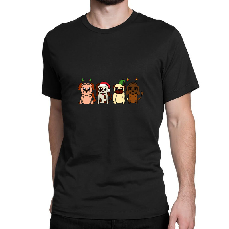 Puppy Christmas Cartoon Classic T-shirt | Artistshot