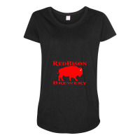 Bison-organic-belgian-ale Maternity Scoop Neck T-shirt | Artistshot