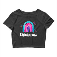 Large Rainbow With White Font Crop Top | Artistshot